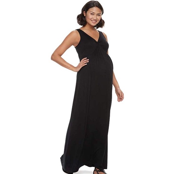 a:glow Dresses & Skirts - A:glow black maxi dress with knot front Large